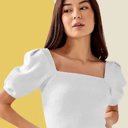 BerryBird Square Neck Knitted Top-image-22