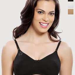Lady Love Pack of 3 Full Coverage Cotton Bra with All Day Comfort-19