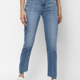 AMERICAN EAGLE OUTFITTERS Women Blue Slim Fit High-Rise Heavy Fade Jeans-picture-9