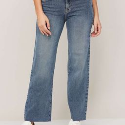 Xpose Women Blue Comfort Wide Leg High-Rise Low Distress Heavy Fade Stretchable Jeans-image-87