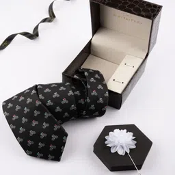The Tie Hub Men Tie With Lapel Pin Accessory Gift Set-image-37