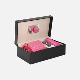 Van Heusen Men Tie Pocket Square & Cufflink Gift Set-image-22