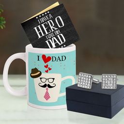 TIED RIBBONS Blue & White Printed Fathers Day Gift Set-image-44