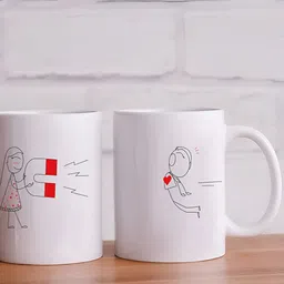 Phirki Studio Valentine Day Printed Couple Design Coffee Mug Gift Set-image-22
