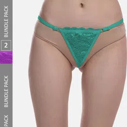 FIMS Women Pack Of 2 Self-Designed Anti-Microbial G-String Thong Briefs-picture-16