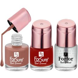 ForSure Set of 3 Quick-Dry Long-Lasting Nail Paint - 8ml each-51