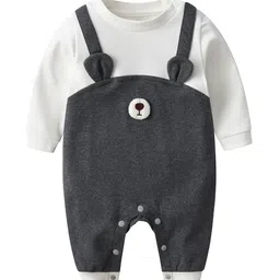 StyleCast Infants Grey Long Sleeved Cotton Rompers-image-44