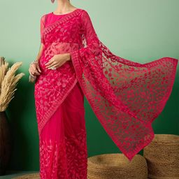Sangria Embroidered Saree With Blouse Piece-image-96