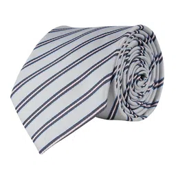 KOVOVE Men Black & Grey Striped Broad Tie-picture-57