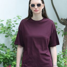 TITTLI Drop Shoulder Sleeves Pure Cotton Oversized T-shirt-picture-35