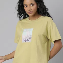 SHOWOFF Printed Round Neck Boxy T-shirt-image-39