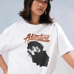 street by tokyo talkies Tokyo Talkies Women Graphic Printed Cotton Boxy T-shirt-picture-8