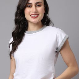 Friskers Women White Extended Sleeves T-shirt-image-89