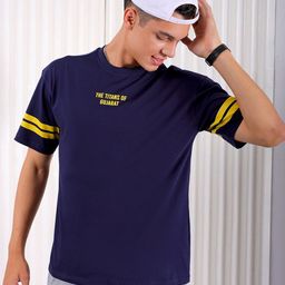 The Indian Garage Co Typography Printed Cotton Boxy T-shirt-image-11