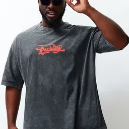 Trendyol Round Neck Typography Printed Regular Fit Cotton T-shirt-picture-21