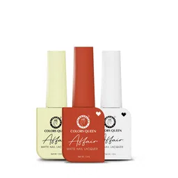 Colors Queen Set of 3 Affair Long Lasting & Chip-Resistant Matte Nail Lacquer - 13 ml each-17