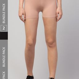 Apraa & Parma Women Pack Of 2 e-Dry Technology Biker Shorts-image-47