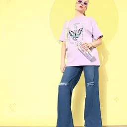 Dressberry Women Straight High-Rise Mildly Distressed Party Upgraded denims Jeans-image-66