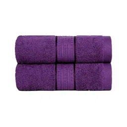 MYTRIDENT Purple 2 Pieces Textured Pure Cotton 450 GSM Hand Towels-picture-34