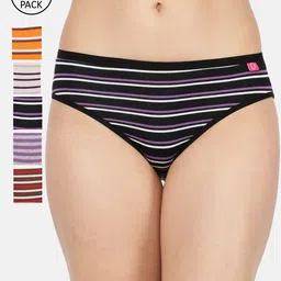 Dollar Missy Pack of 10 Women Striped Inner Elasticated Hipster Panty MMBB-131T-R3-LY-PO10-picture-28