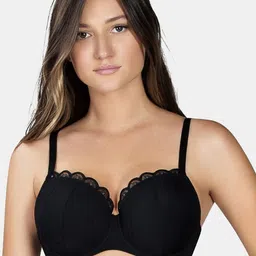 PARFAIT Plus Size Black Solid Underwired Lightly Padded Everyday Bra A1611-picture-2