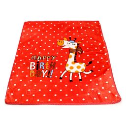 Butterthief Kids Red & Yellow Mink Mild Winter 300 GSM Double Layer Single Bed Blanket-image-16