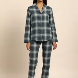Triumph Lounge-Me Series Boyfriend Women Checked Night suit-image-51