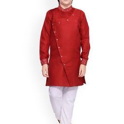 BAESD Boys Band Collar Kurta With Pyjamas-18