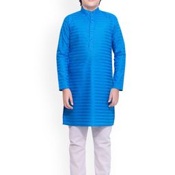 BAESD Boys Striped Mnadarin Collar Regular Kurta with Pyjamas-44