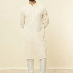 Manyavar Sequin Embroidered Regular Thread Work Kurta With Pyjamas image 1