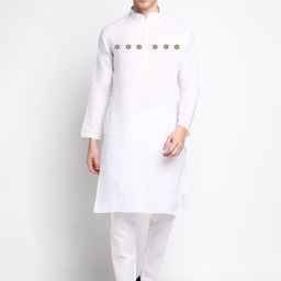 DEVOILER Ethnic Motifs Printed Regular Kurta With Pyjamas image 1