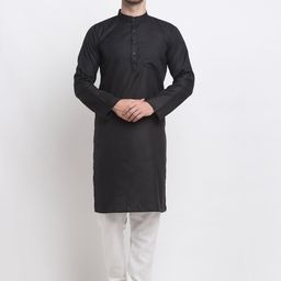 Benstoke Men Black Kurta with Churidar-picture-17