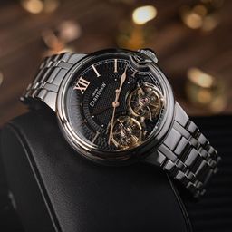 EARNSHAW Men Brass Skeleton Dial Analogue Automatic Motion Powered Watch ES-8266-33-15