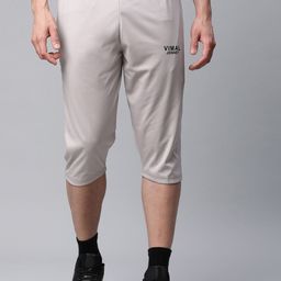 VIMAL JONNEY Men Grey Melange Regular Fit Solid Training or Gym Sports Shorts-picture-29