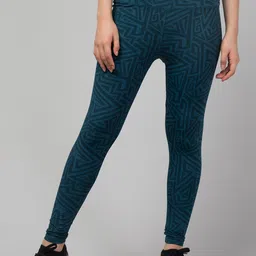 Apraa & Parma Women Printed Dry Fit Slim-Fit Ankle-Length Gym Tights-56