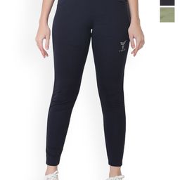 TYKUN Pack Of 3 Brand Logo Printed High Rise Dry-Fit Gym Tights-image-103