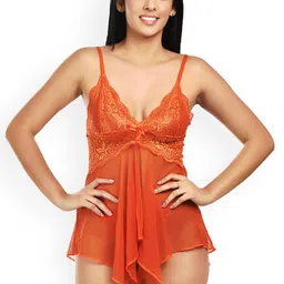 new blue eyes Net Baby Doll with Asymmetric-image-19
