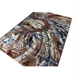 Asad Emporium Rugs Brown& Blue Abstract Traditional Anti-Skid Carpet-29