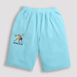 ZIP ZAP ZOOP Boys Mid Rise Pure Cotton Shorts-93