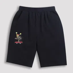 ZIP ZAP ZOOP Boys Mid Rise Pure Cotton Shorts-98