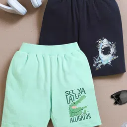 ZIP ZAP ZOOP Pack Of 2 Boys Pure Cotton Shorts-image-93