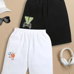 ZIP ZAP ZOOP Pack Of 2 Boys Pure Cotton Shorts-image-87