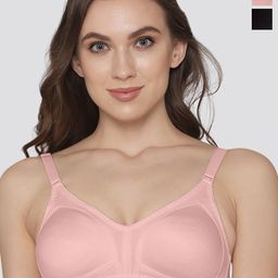 K LINGERIE Pack of 2 Kwid Wirefree Full Coverage Support Plus Size T-Shirt Bra-image-99
