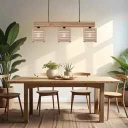 symplify Lyon 3 Lights Beige Solid Wood Linear Chandelier Cluster Hanging Light-picture-27