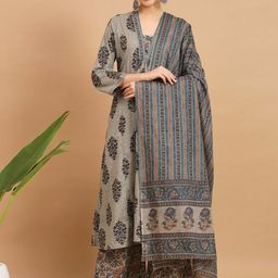 Vbuyz Ethnic Motifs Printed Kurta & Trousers With Dupatta-31
