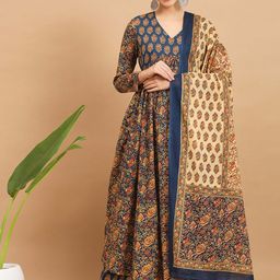 Vbuyz Ethnic Motifs Printed Empire Kurta & Palazzos With Dupatta-picture-41