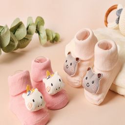 Kicks & Crawl Infants Pack Of 2 Unicorn & Bear Socks-image-43