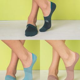 DAMENSCH Solid Pack Of 3 Aloe-Soft Shoe-Liner Socks-image-63