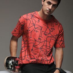 Stormborn Men Printed Drop-Shoulder Sleeves T-shirt-image-104