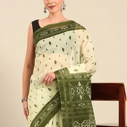 SHANVIKA Ethnic Motifs Ikat Print Pure Cotton Saree-image-70
